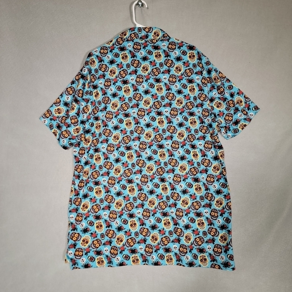 1764 Signature Performance Golf Polo Sugar Skull Sugar Dance SV16324 Size XL - Picture 7 of 10